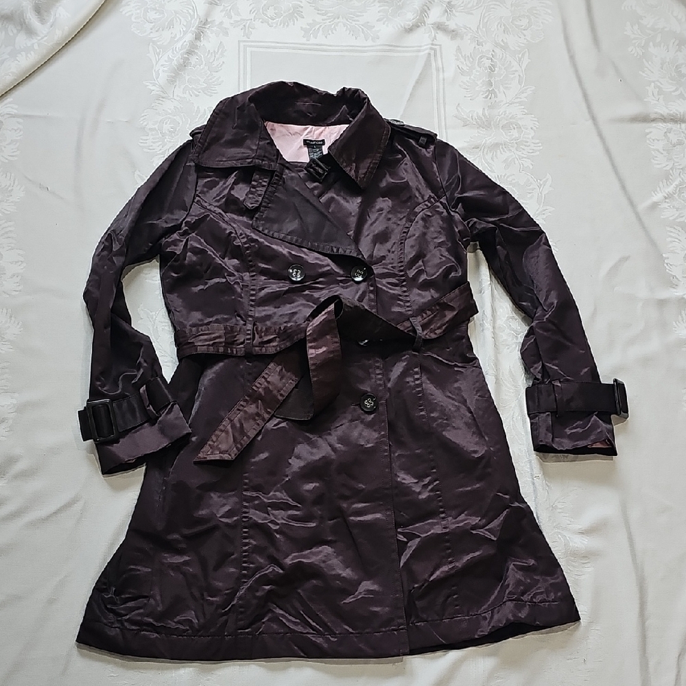 Maurices Dark Purple Trench Coat